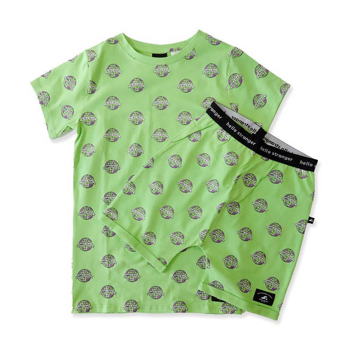 BOYS SUMMER PJS - Lime för wholesale av Hello Stranger Kidswear