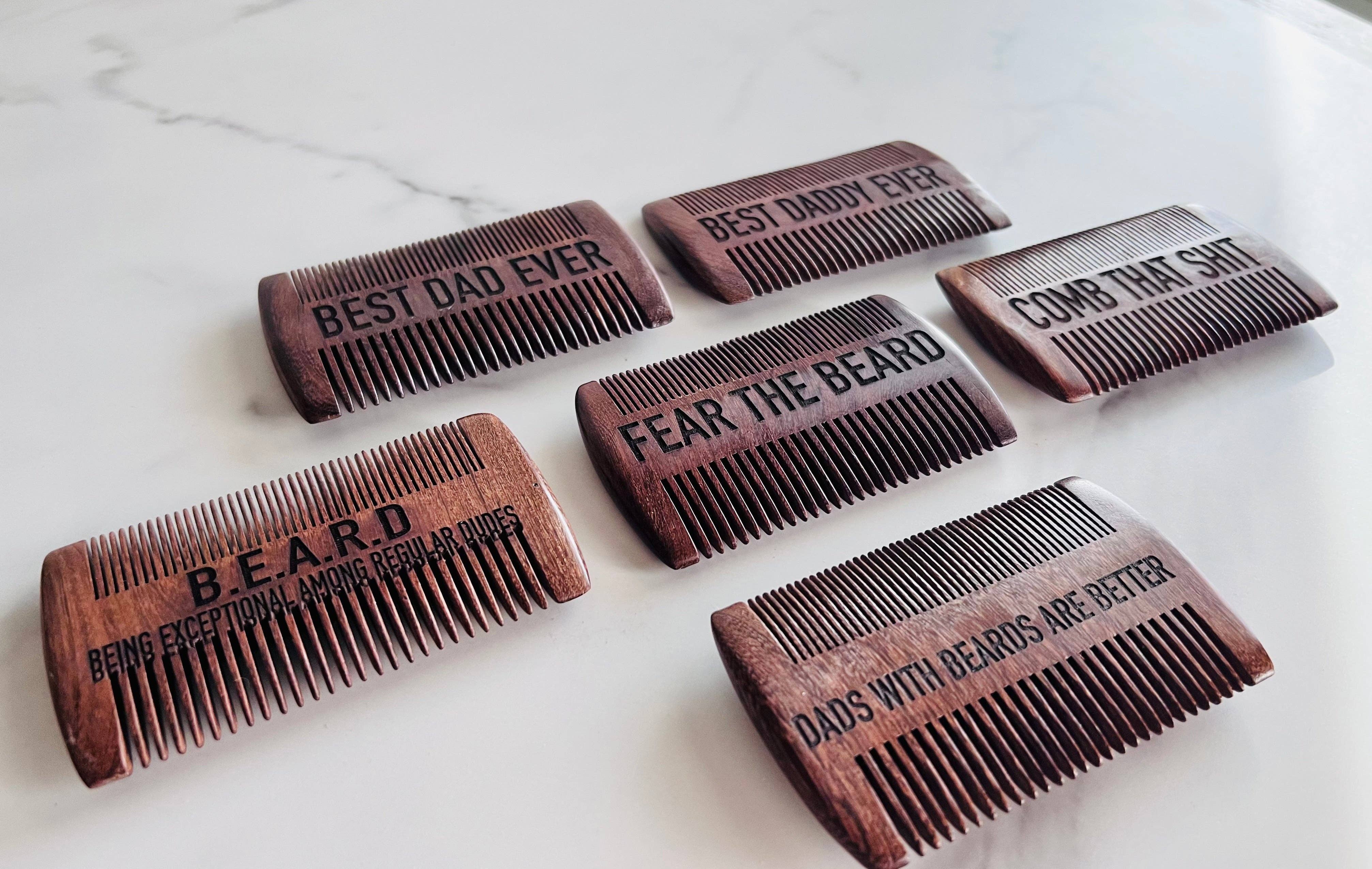 M&J Homemade Creations - Wholesale Beard Brush/Comb - Personalized Beard Combs1