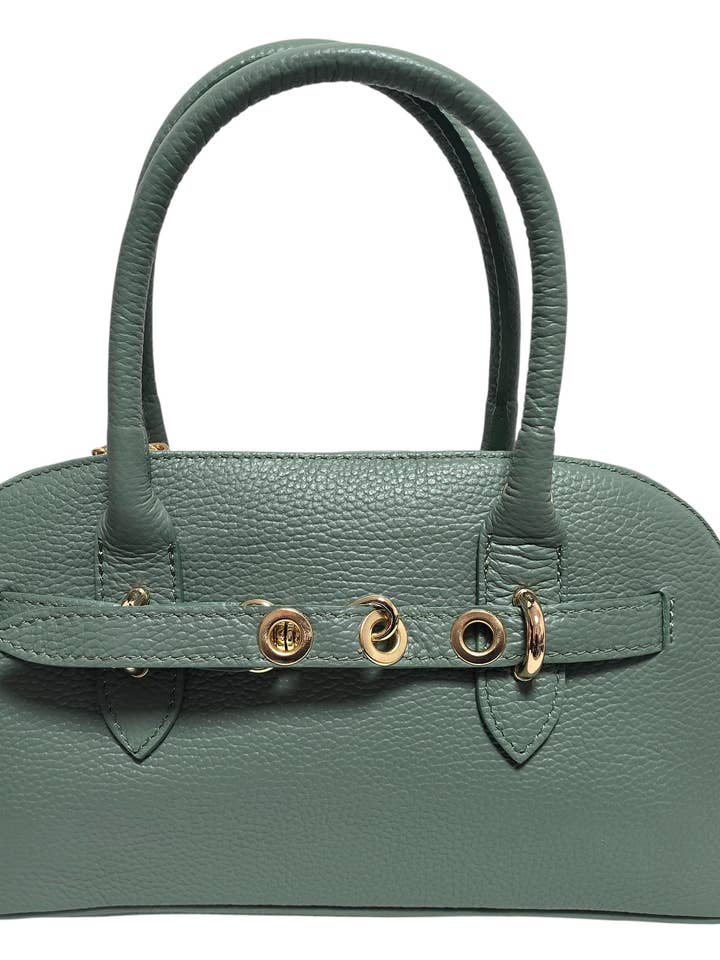 Echtes Leder Taschen grüne Farbe für den Großhandel von L'OFFICIEL SRL