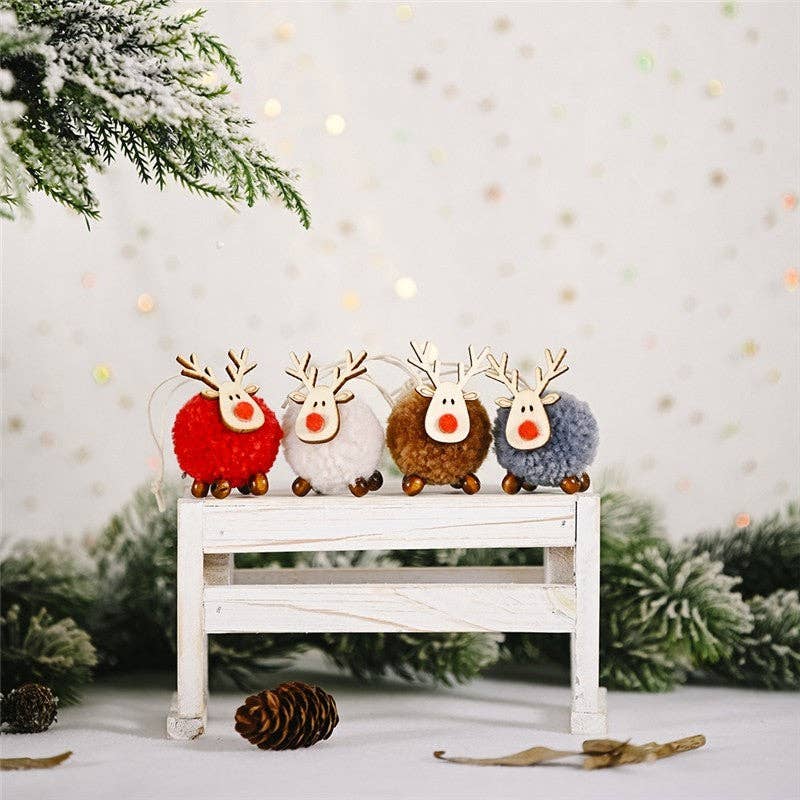 UZ Wholesale Store – Großhandel Weihnachtsschmuck – Kreativer Rentierschmuck aus Filz für den Weihnachtsbaum6
