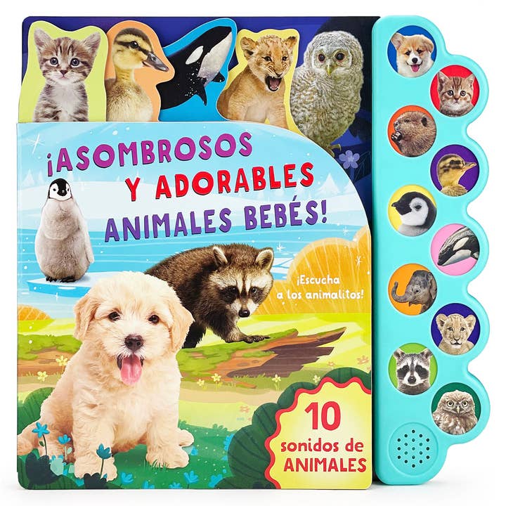 Adorable Animal Babies (Spanish Edition) Sound Book for wholesale by Cottage Door Press