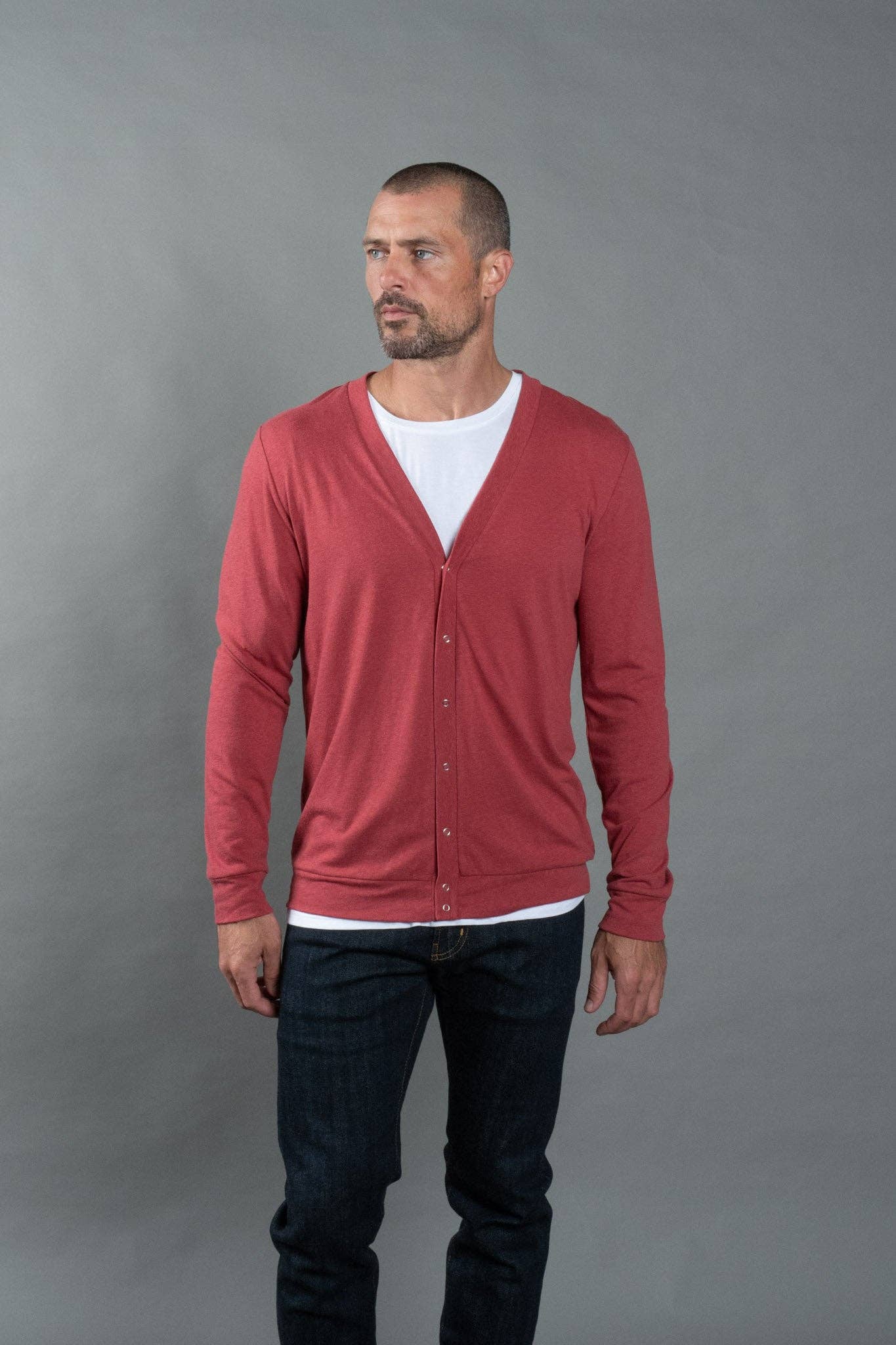 Mika Jaymes - Wholesale Cardigan - Men's - Men's Tri-Blend Cardigan Sweater33