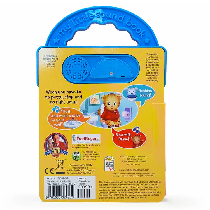 Cottage Door Press - Wholesale Book - Kids - Daniel Tiger Potty Time! 3-Button Song Sound Book