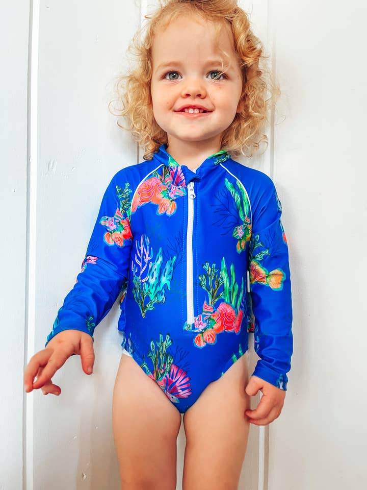 Baby Swimsuit (nappy-change) - 'Magnetic Island' for wholesale by Tribe Tropical