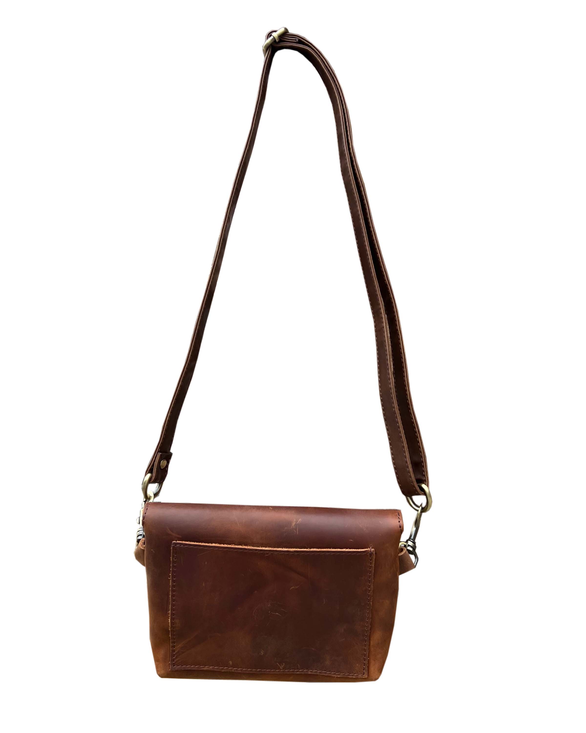 Roma Leathers, Inc. - Wholesale Crossbody Bag - Women's - W022S crazy horse genuine leather crossbody7