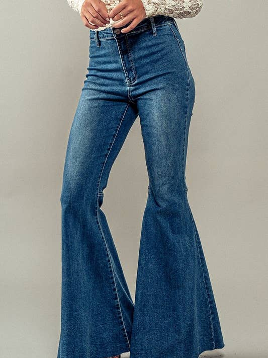 Urban Daizy - Wholesale Jeans - Women's - RETRO ULTRA FLARE BELL BOTTOM JEANS