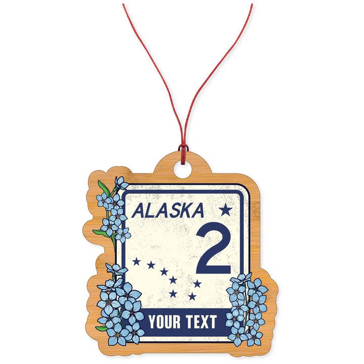 Morris Magnets - Wholesale Ornament - Ornament - Alaska Floral HWY Sign2