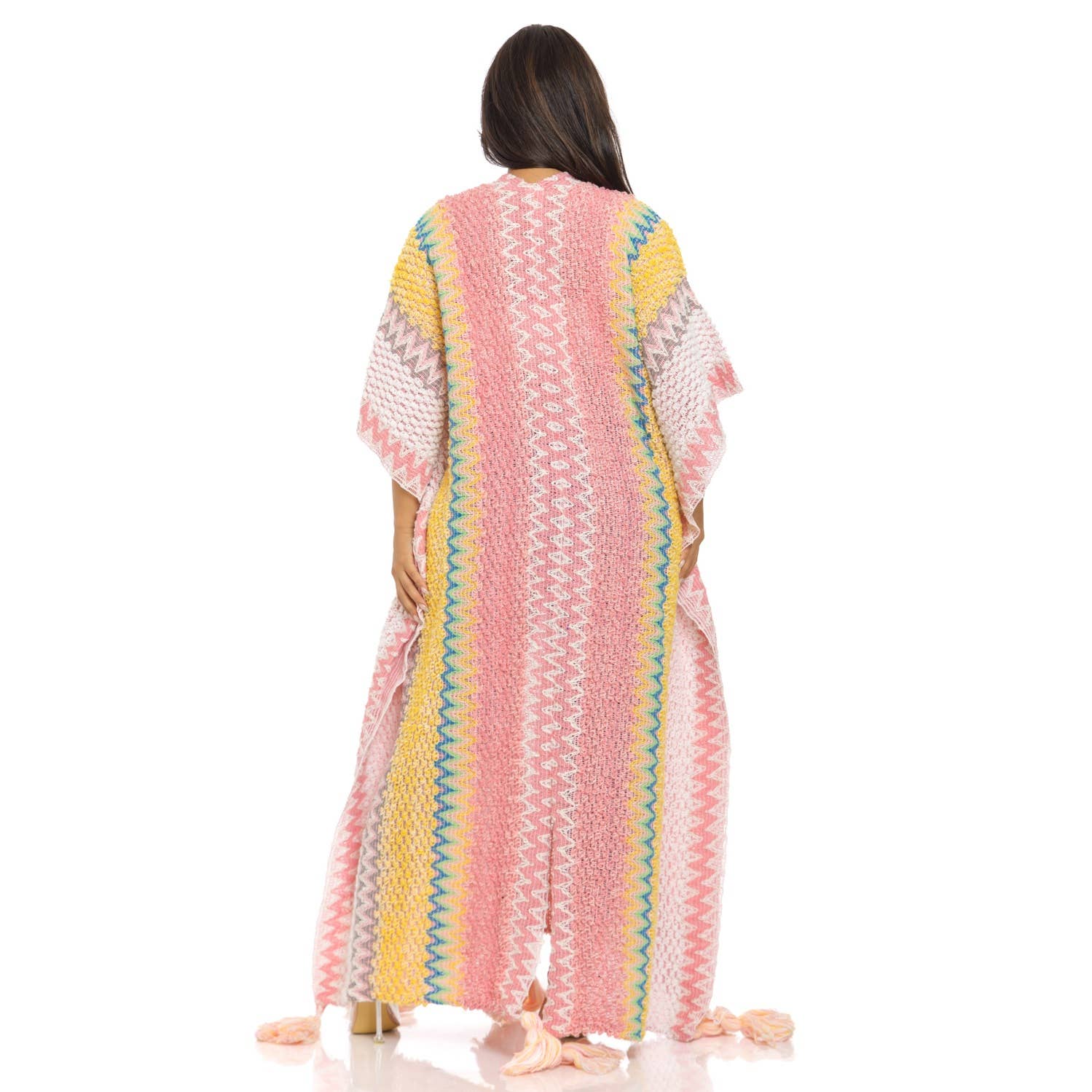 HiteJeans - Vente Cardigan – femme - Cardigan poncho long multicolore2