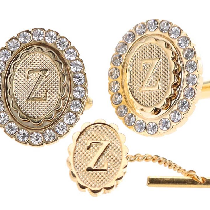 Dubal Brothers - Vendita all'ingrosso Gemelli - Gemelli e fermacravatte Vittorio Vico Bling iniziali: dalla A alla Z di Classy Cufflinks24