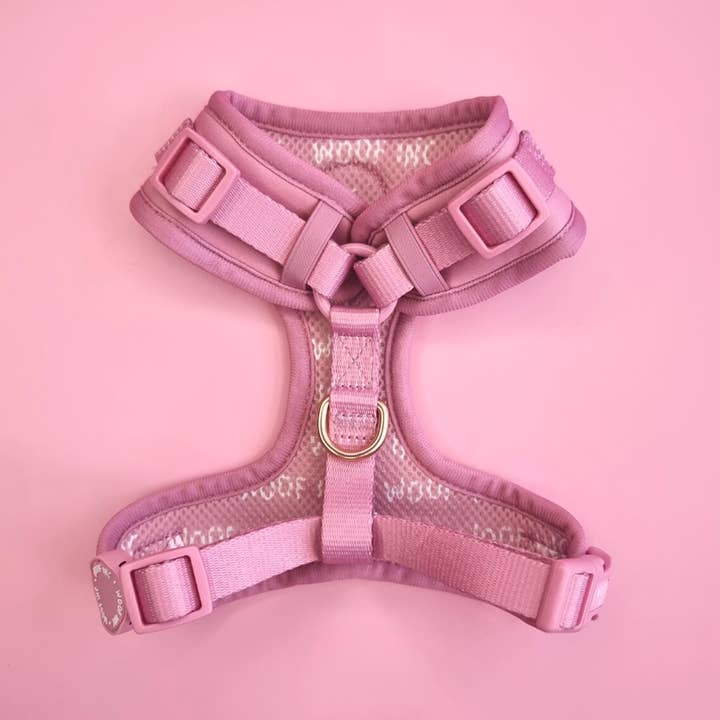 WOOF INC - Wholesale Pet Harness - Dog - Dusty Pink Adjustable Dog Harness5