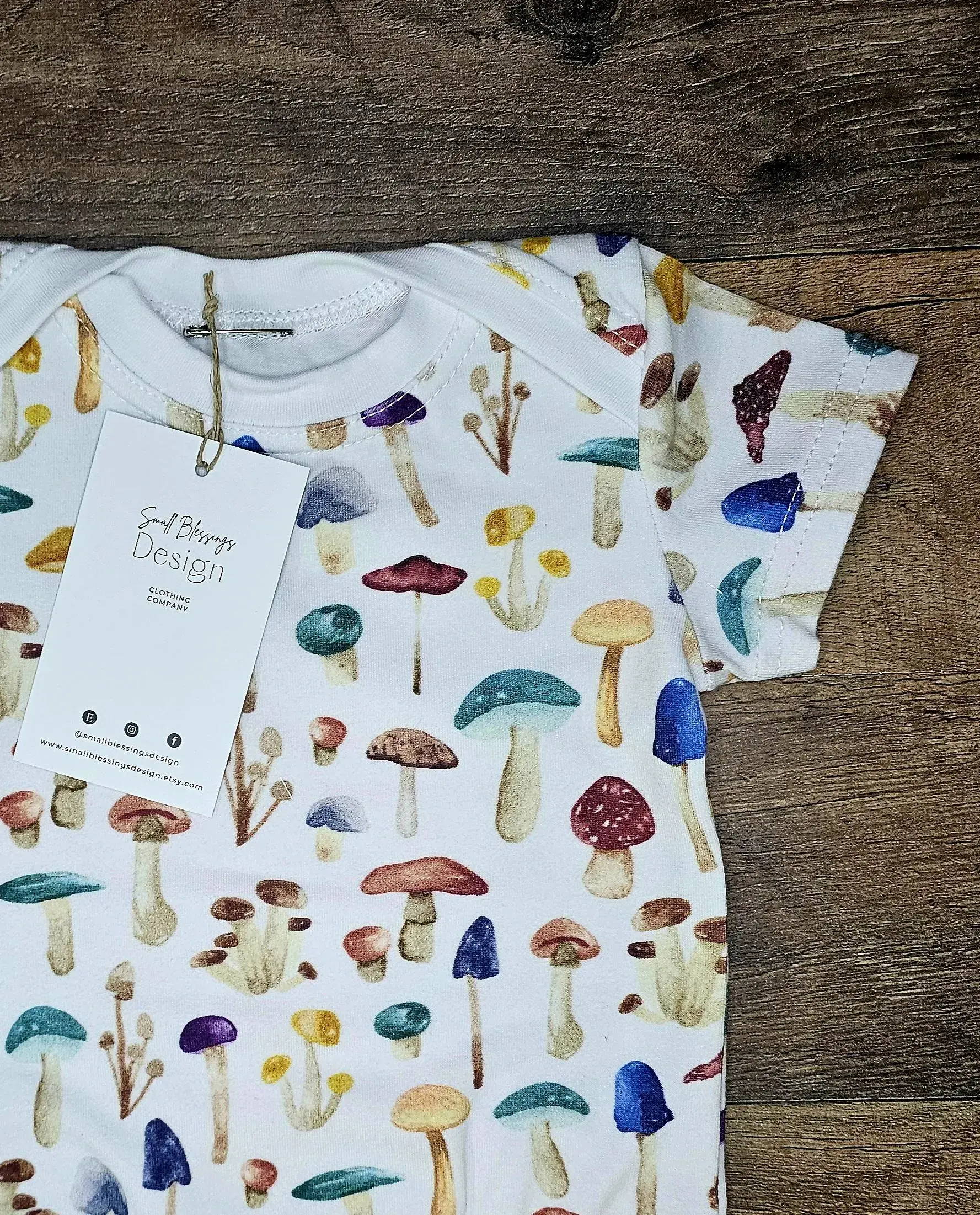 Small Blessings Design - Wholesale Bodysuit (Non-Footed) - Baby - Mushroom bodysuit, infant clothing, infant bodysuit1