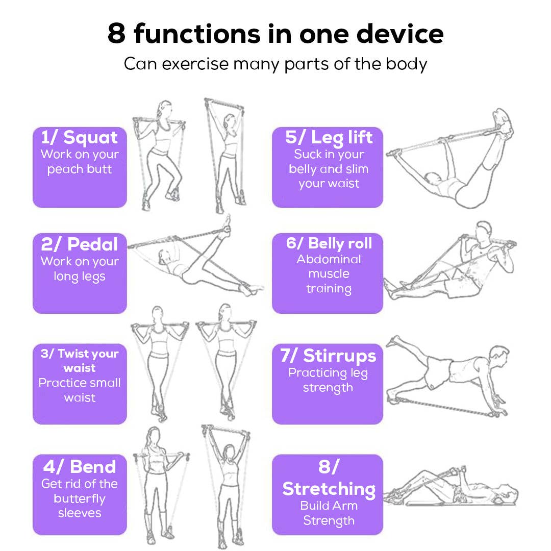 Mtistanbul LTD - Wholesale Fitness Equipment - Portable Pilates Resistance Bar – Multi-Purpose Fitness & Home Workout Stick6