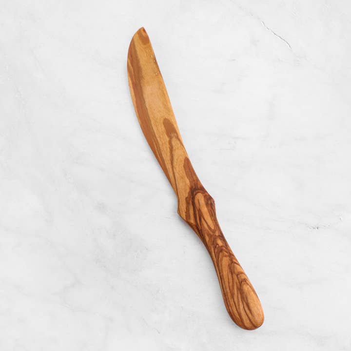 ArtisRaw - Wholesale Kitchen/Utility Knife - Olive Wood Spreader – Handmade Curved Serving Tool