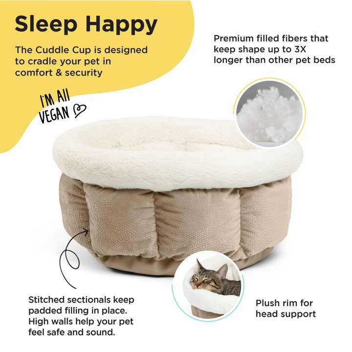 Pet Palette Distribution - Wholesale Pet Bed - Cat/Dog - Best Friends by Sheri Cuddle Cup Ilan Wheat Mini1