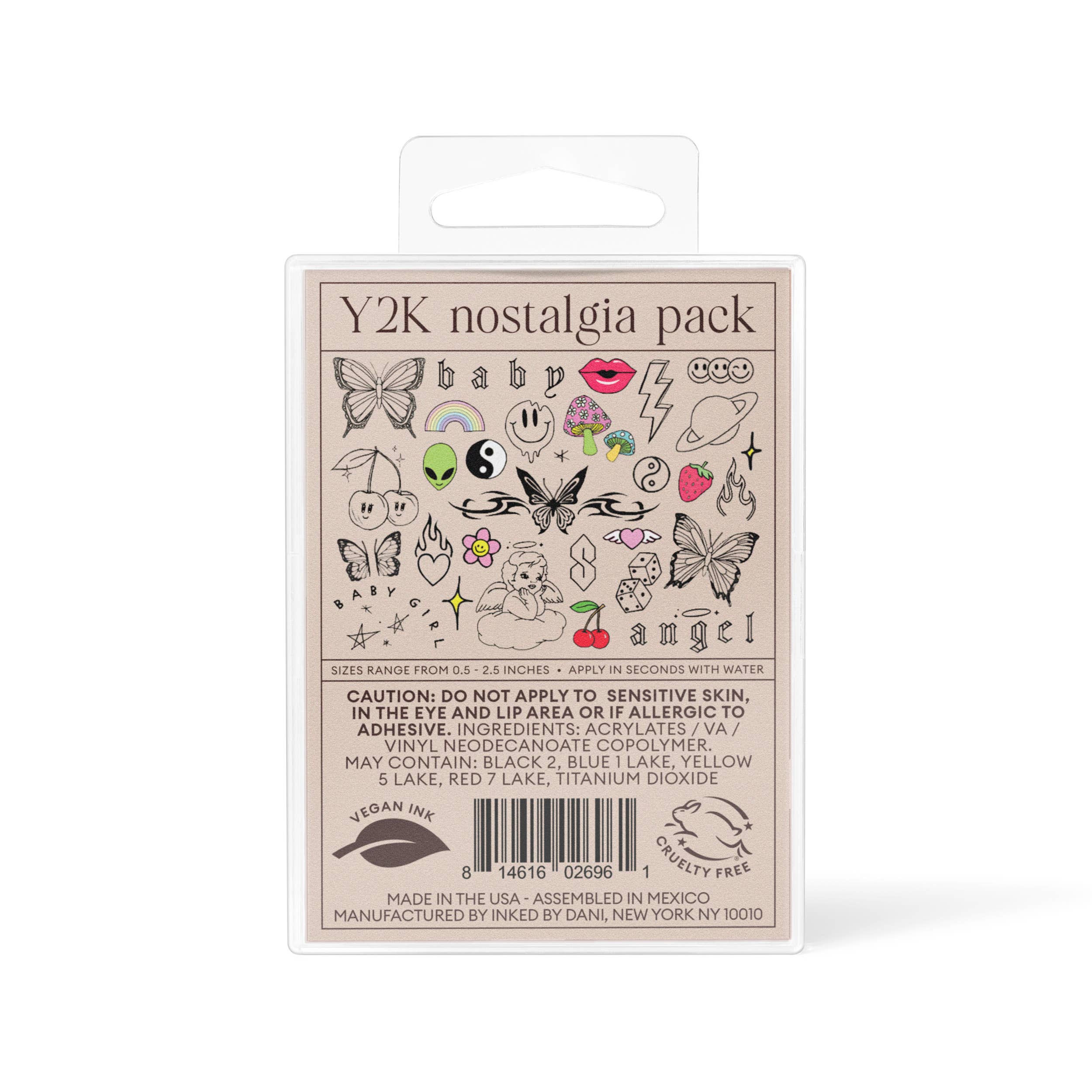 INKED by Dani - Wholesale Temporary Tattoo - Y2K Nostalgia Temporary Tattoo Pack3