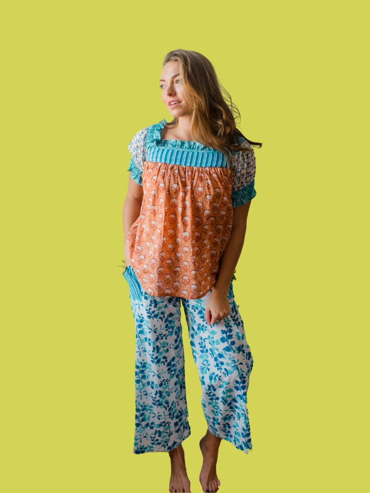 Pantalon court à jambes larges Livi pour la vente par SUNDARA