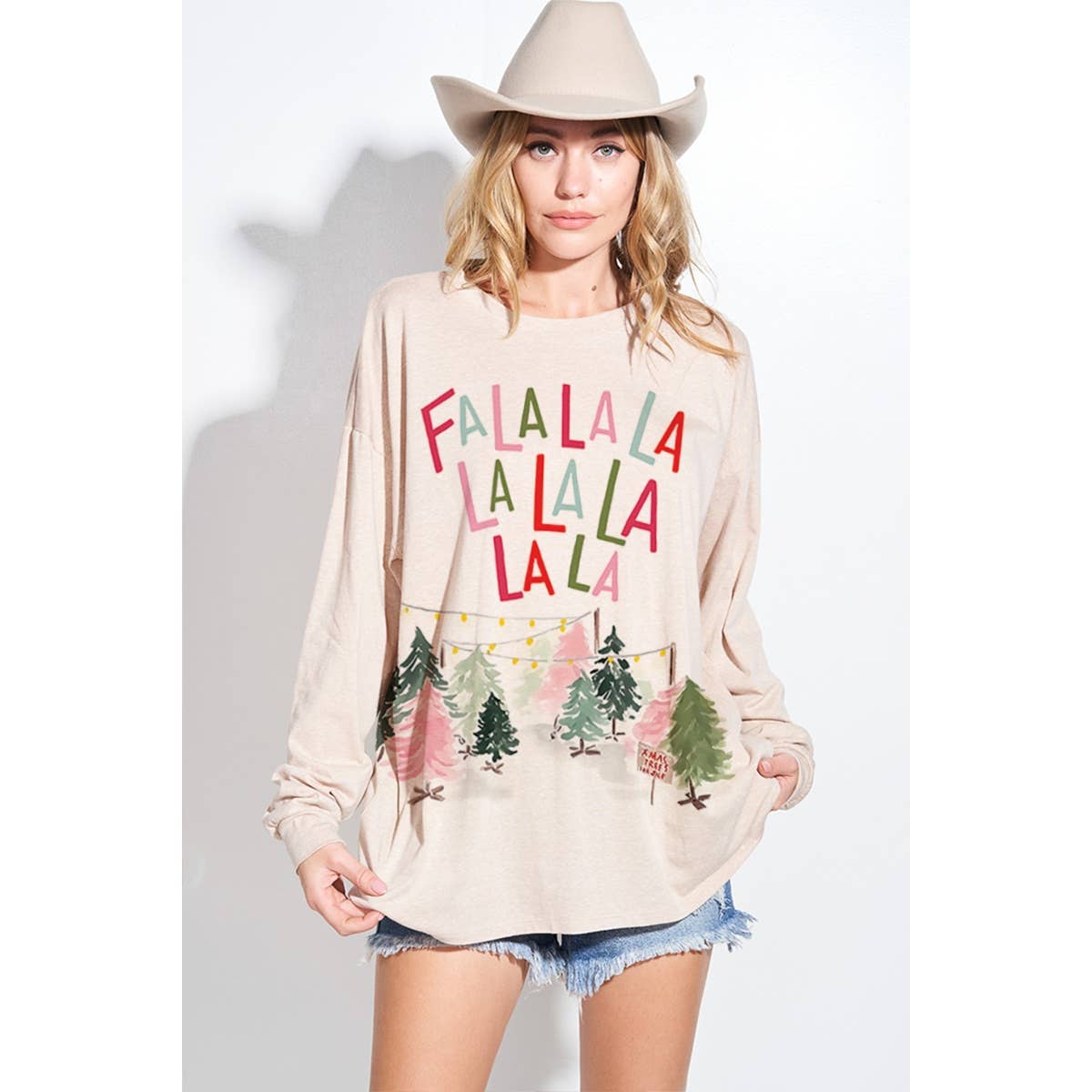 Phil Love – wholesale Tunika - Dam – Falalala jul tri-mix överdimensionerad topp6