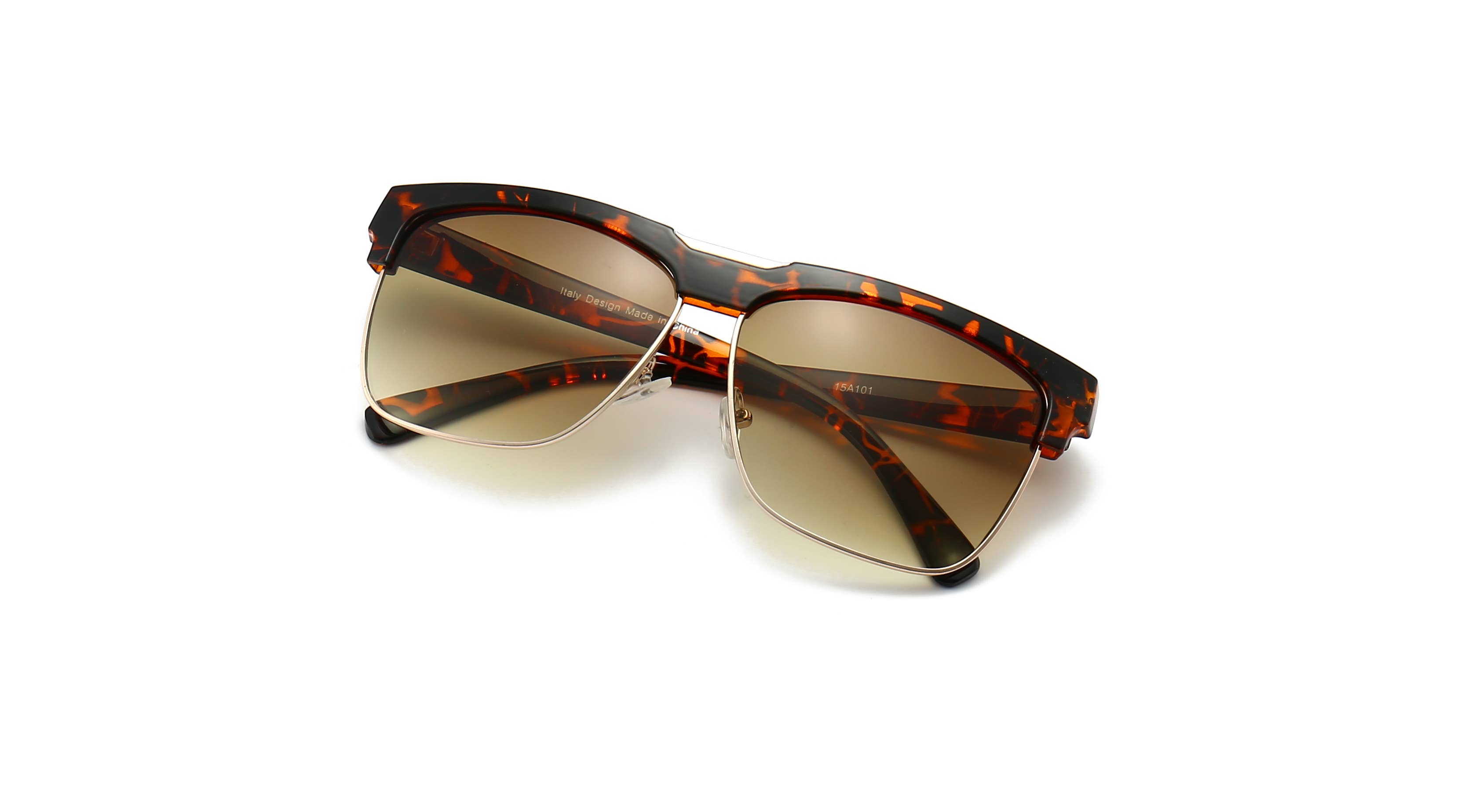 Trio Trading - Wholesale Sunglasses - Men's - Men's Fashion Sunglasses Half Frame Design Assorted 12 Pack1