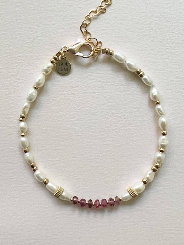 STRÅLE TURMALIN UPCYCLED LUKSUS ARMBÅND for engroshandel hos LA LUNE Sustainable Jewels