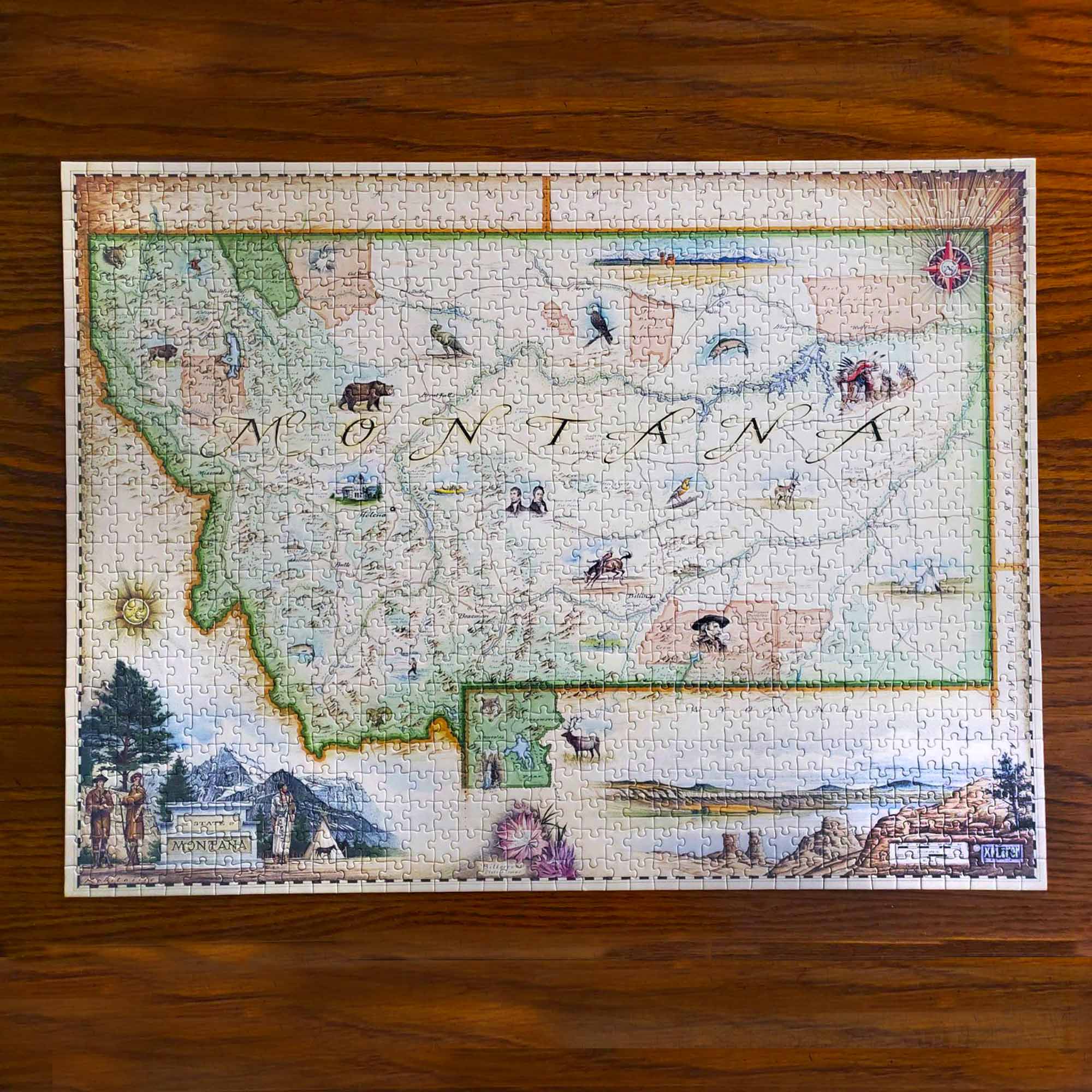 XPLORER MAPS – wholesale Puzzle – Adult – Montana State Map Puzzle - 1000-Pieces2