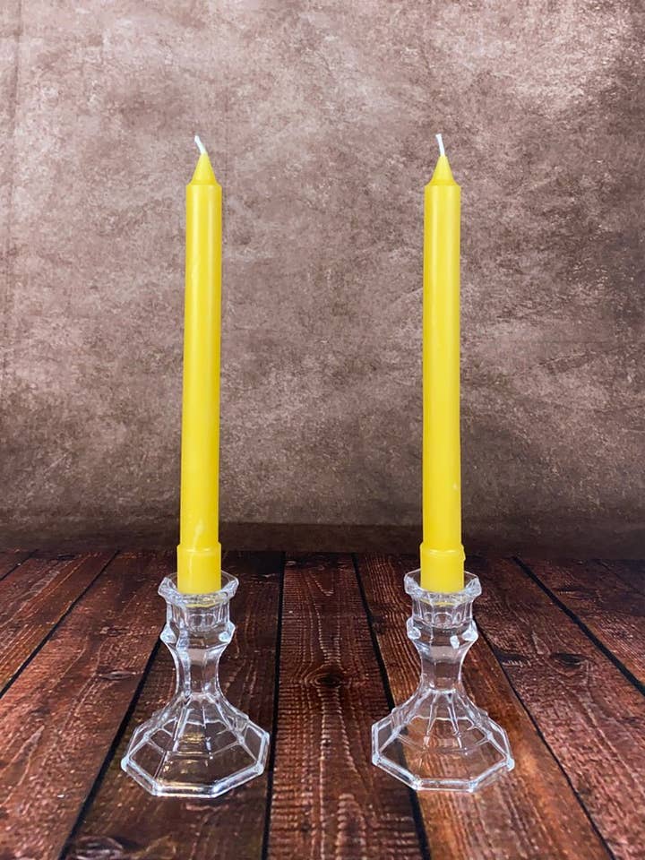 Beeswax Colonial Tapers (Pair) for wholesale by Beelite Candles
