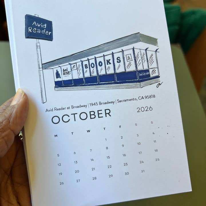 PriyaOriginalsArt - Wholesale Calendar - Bookshops of Sacramento 2026 Desktop Calendar + easel5