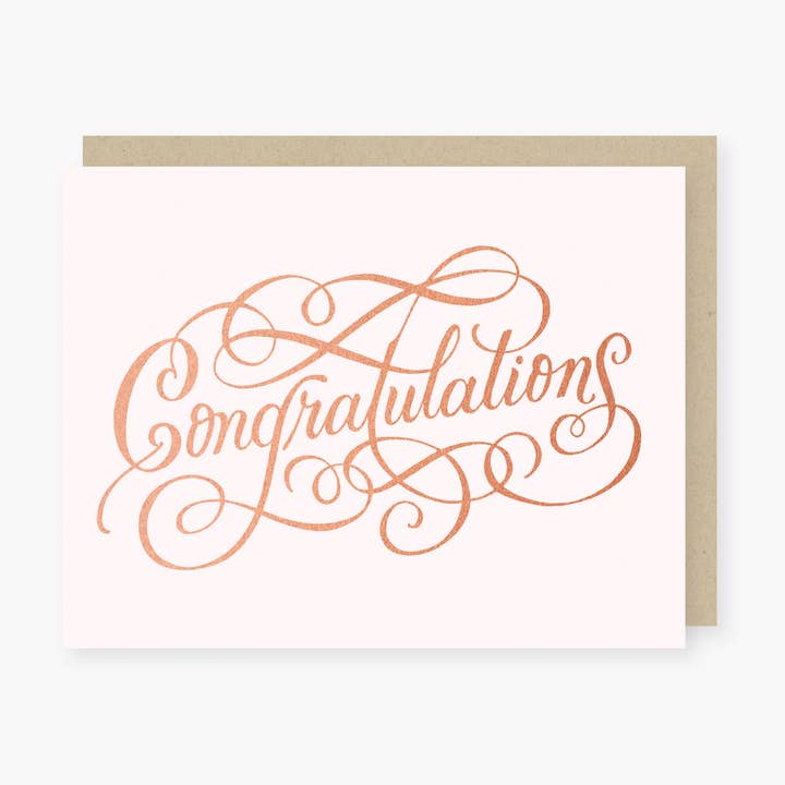 rose gold congratulations card for wholesale by 2021 Co.