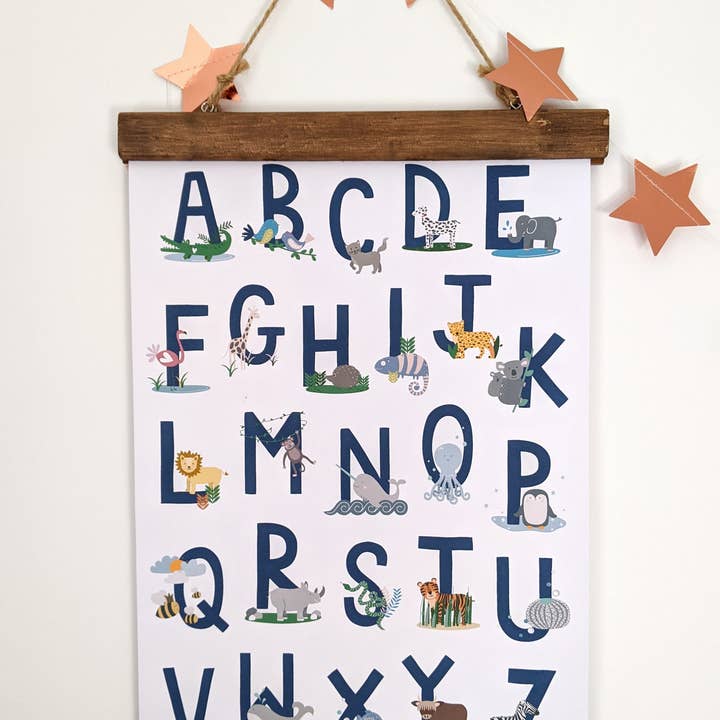 Hey Little Ginger – wholesale Konsttryck - Barn och baby – Djur Alfabetet Tryck - A-Ö