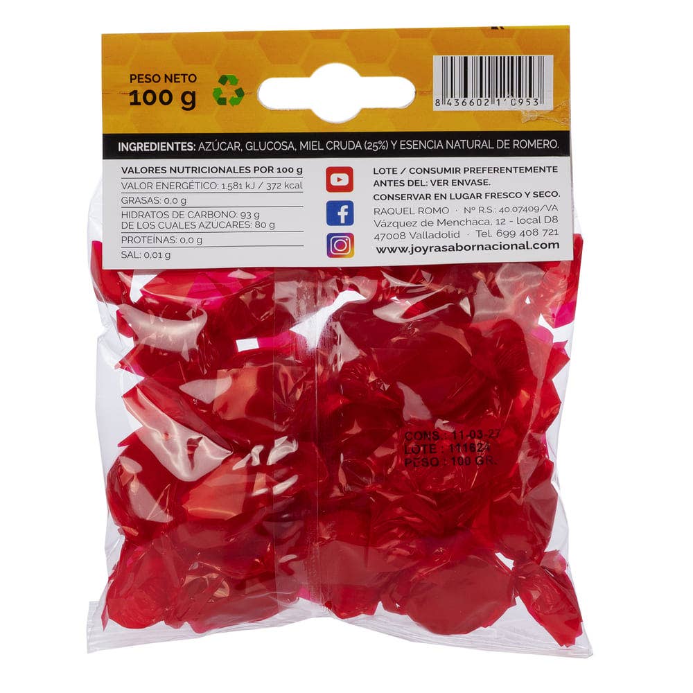 Joyra Sabor Nacional - Vendita all'ingrosso Caramello - Caramelle al miele e rosmarino - 100 g2