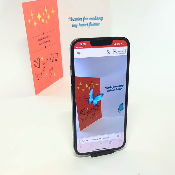 Live Invites – Engroshandel Kærlighedskort – Kærlighed | Jubilæum | Valentinsdag | Sødeste dag | Romantisk lykønskningskort med musik og 3D-animation - Fantastiske blå sommerfugle - Unik, speciel og sjov!3