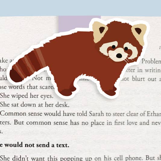 Craftedvan - Wholesale Bookmark - Red Panda - Jumbo Magnetic Bookmark