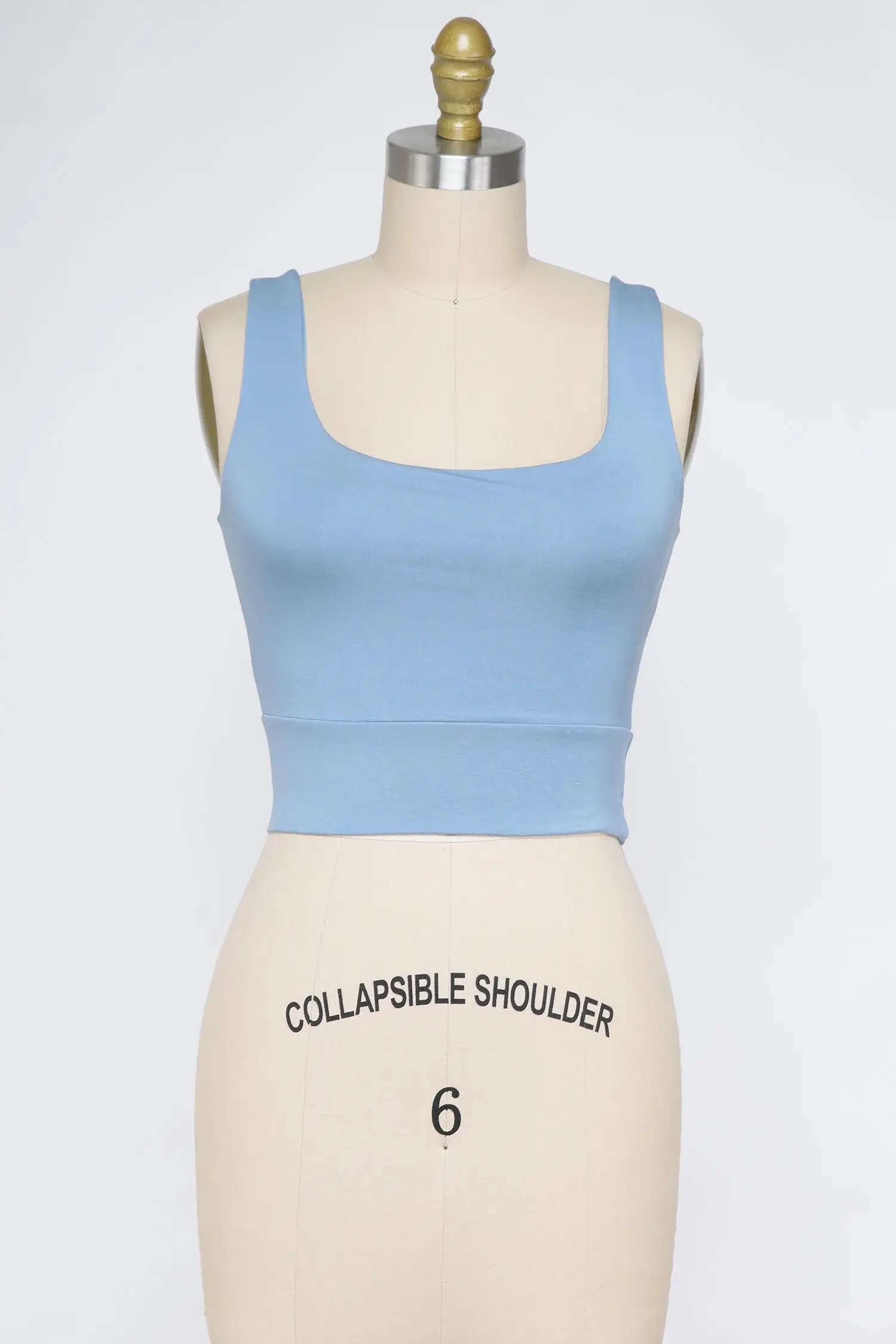 Final Touch - Wholesale Knit Top - Women's - Square Neck Fitted Crop Top - T1685923