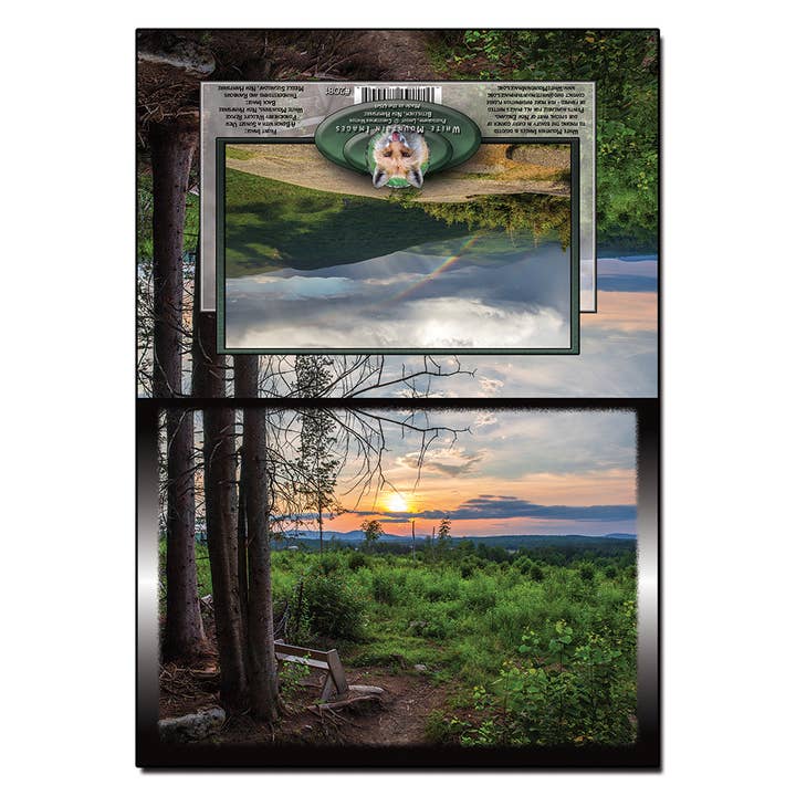 #2081 Pondicherry Sunset Bench Notecard for wholesale by White Mountain Images