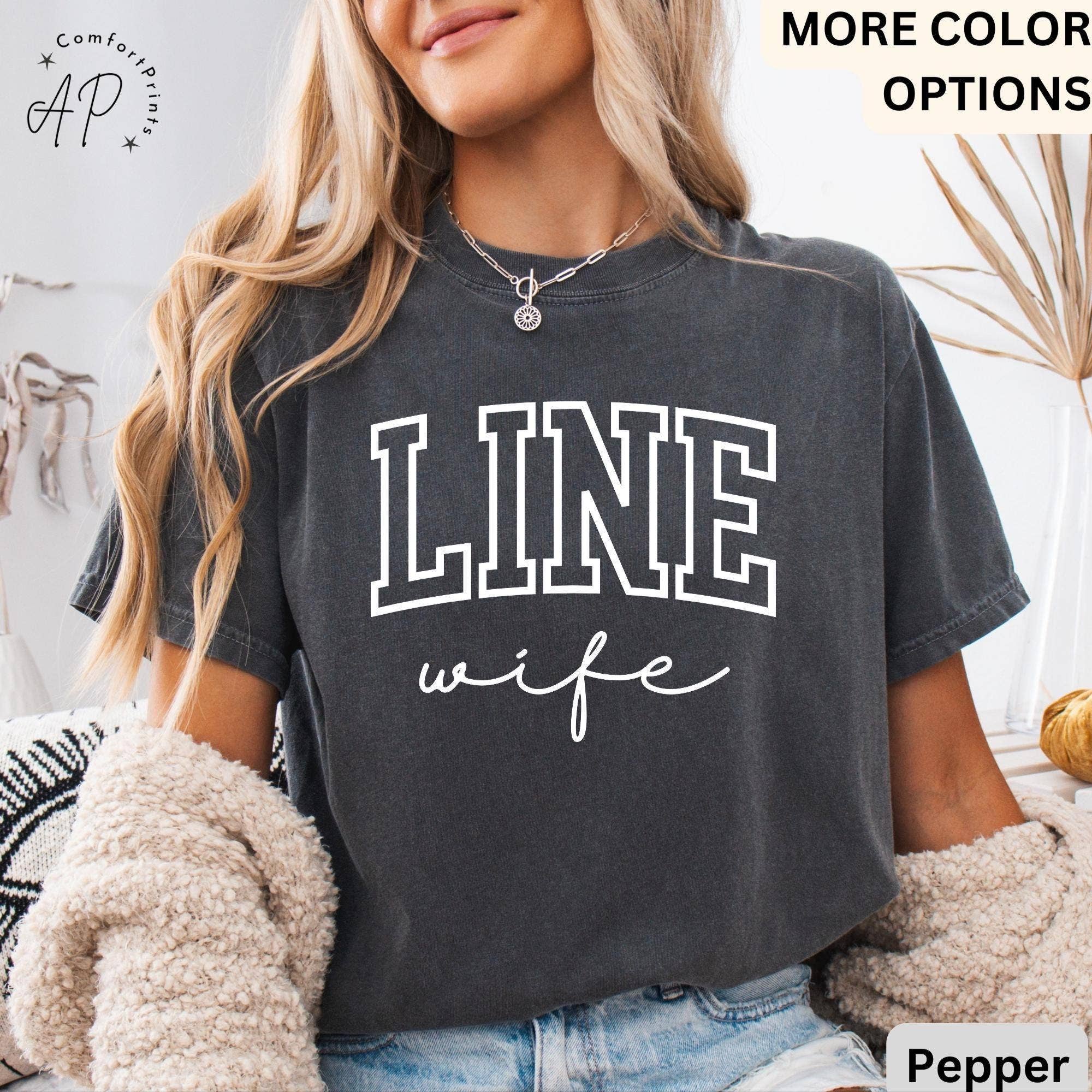 APComfortPrints - Wholesale Screen Printed T-Shirt - Women's - Line Wife Comfort Colors® Shirt, Lineman Wife T-Shirt, Linewife Tee, Gift for Electrician Spouse6