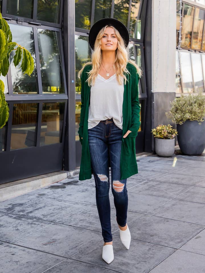 Tickled Teal - Wholesale Cardigan – Women’s - Margeau Soft Ribbed Cardigan10