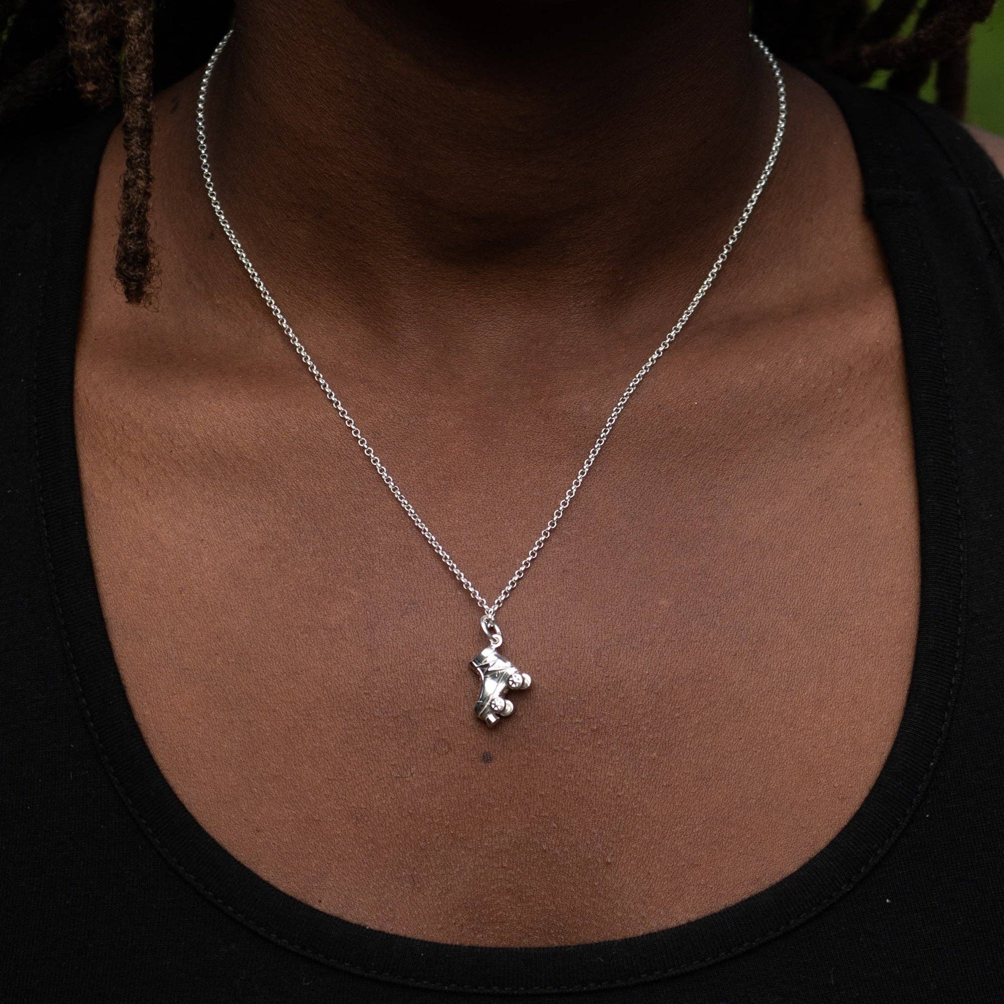 Scream Pretty - Recycled Sterling Silver Jewellery - Wholesale Pendant/Charm Necklace - Roller Skate Necklace5