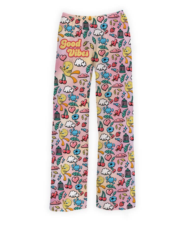 Good Vibes Tweety Lounge Pants for wholesale by BRIEF INSANITY