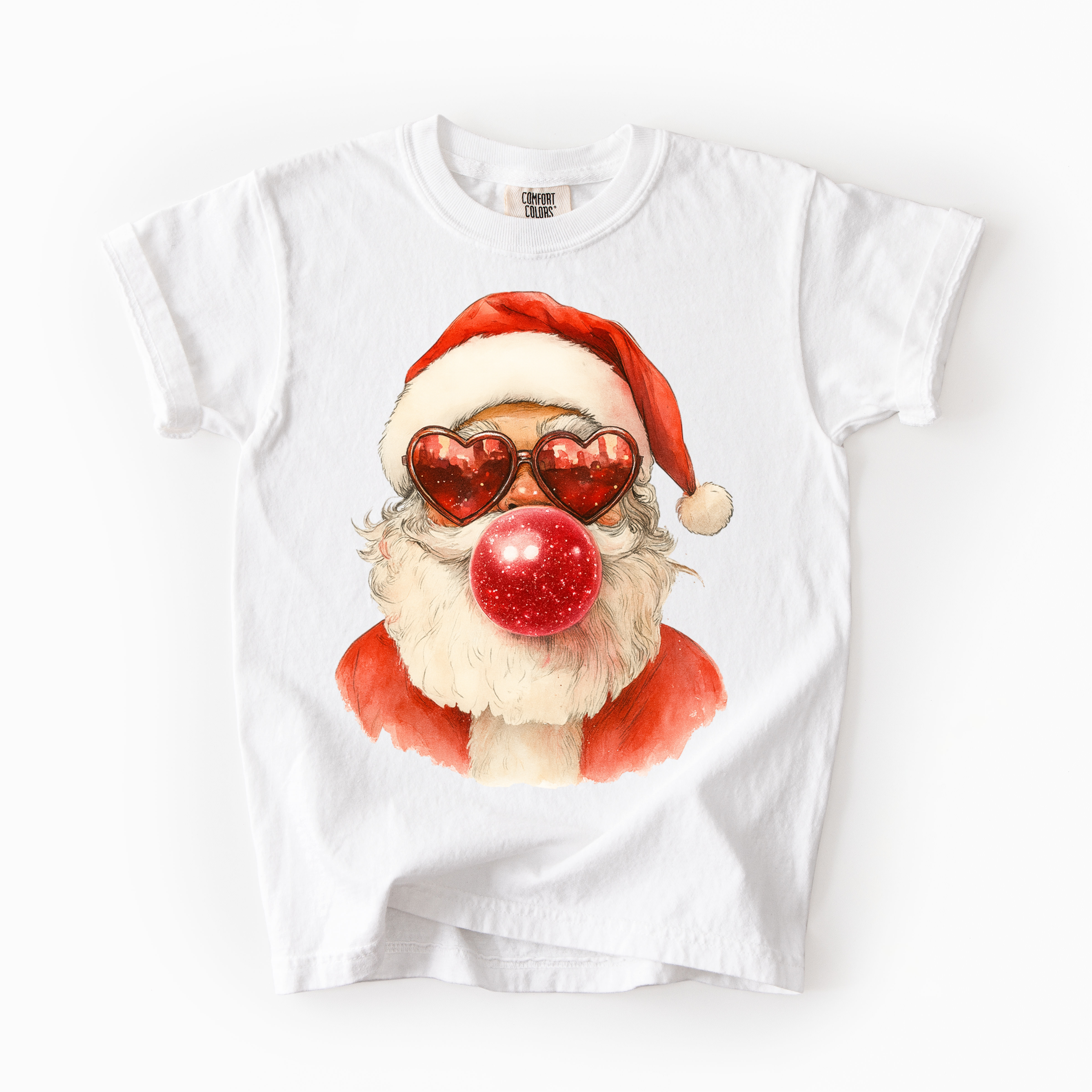 Madi Moosh - Wholesale T-shirt (graphic) – women's - Santa Blowing Bubbles Christmas Unisex T-Shirt - Printed On Comfort Colors1