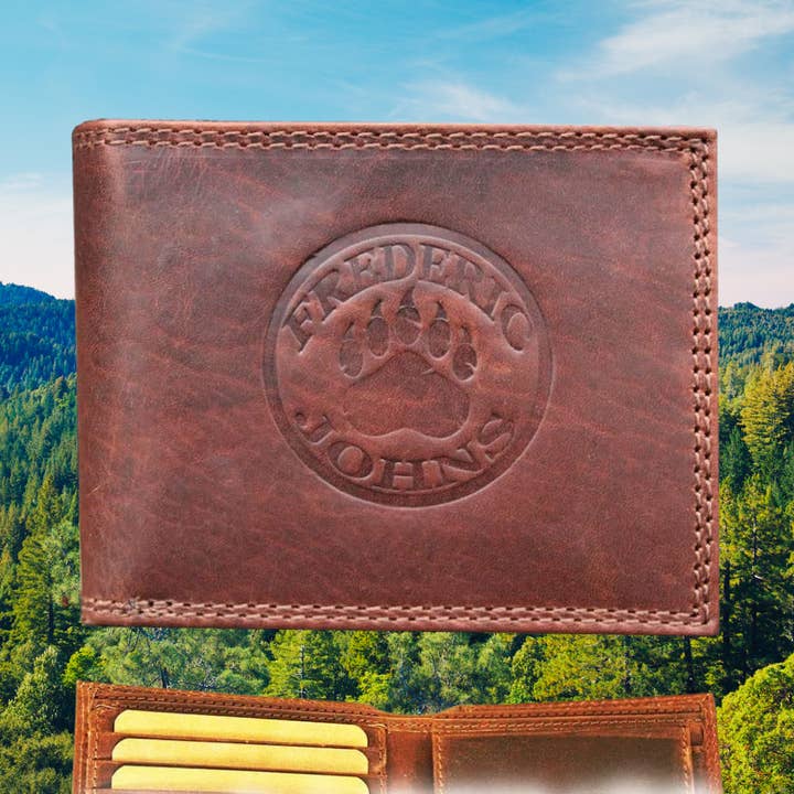 Portafoglio in pelle da uomo - Portafoglio vintage - Havana per la vendita all'ingrosso da parte di Frederic Johns