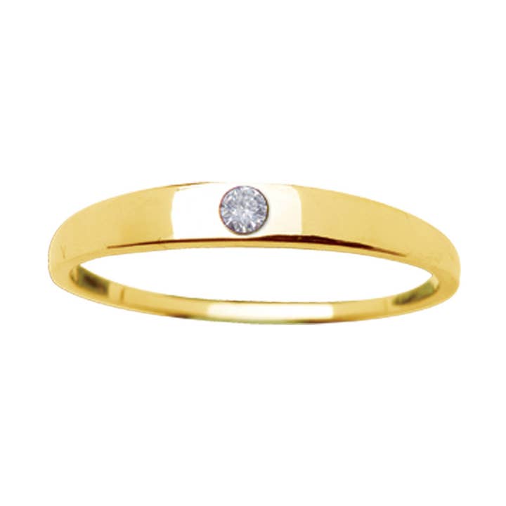14K Gold-Plated Baby Ring with CZ for Kids for wholesale by Cherished Moments