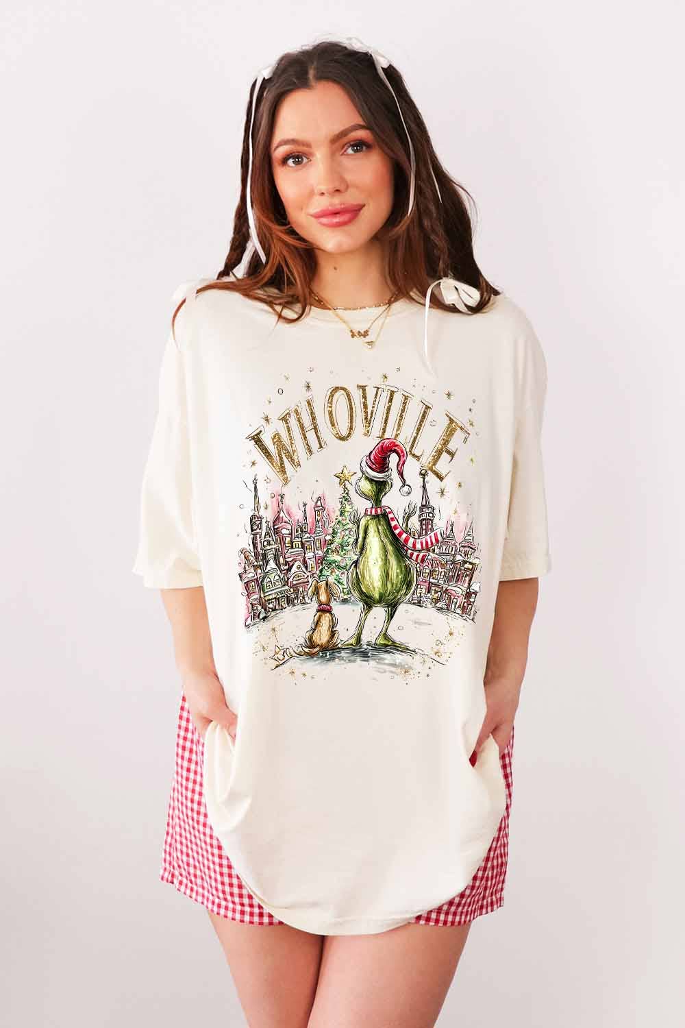 Khristee - Wholesale Screen Printed T-Shirt - Women's - Women Soft Graphic Tee, Whoville 0