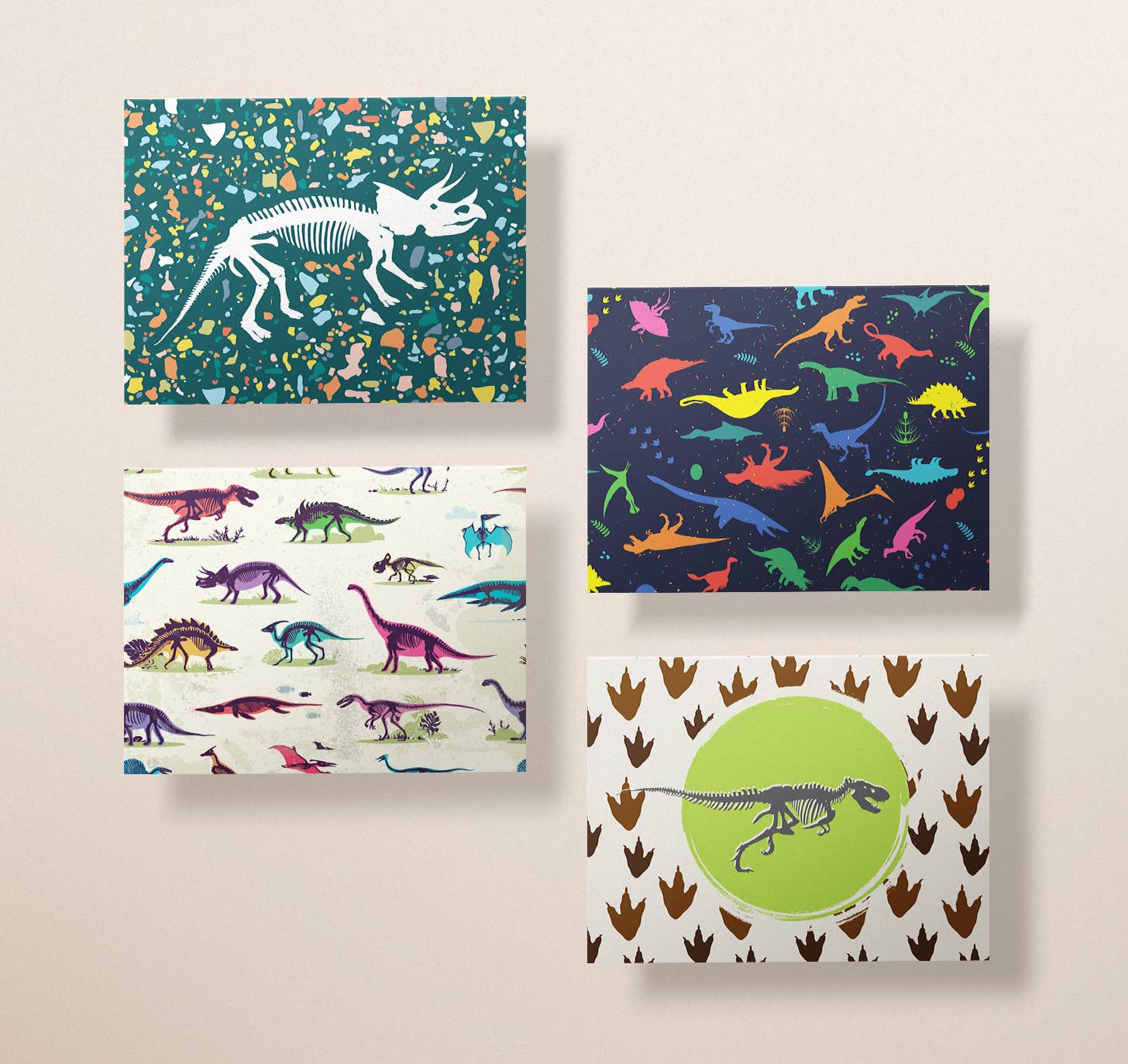 Twigs Paper - Wholesale Stationery/Notecard Set - Dinosaur Greeting Card Set | Assorted Notecards1