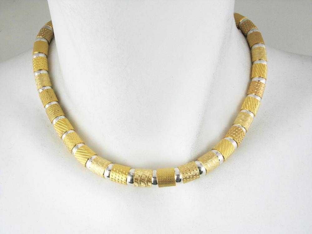 Erica Zap Designs - Wholesale Beaded/Pearl Necklace - Textured Tube & Ball Necklace0