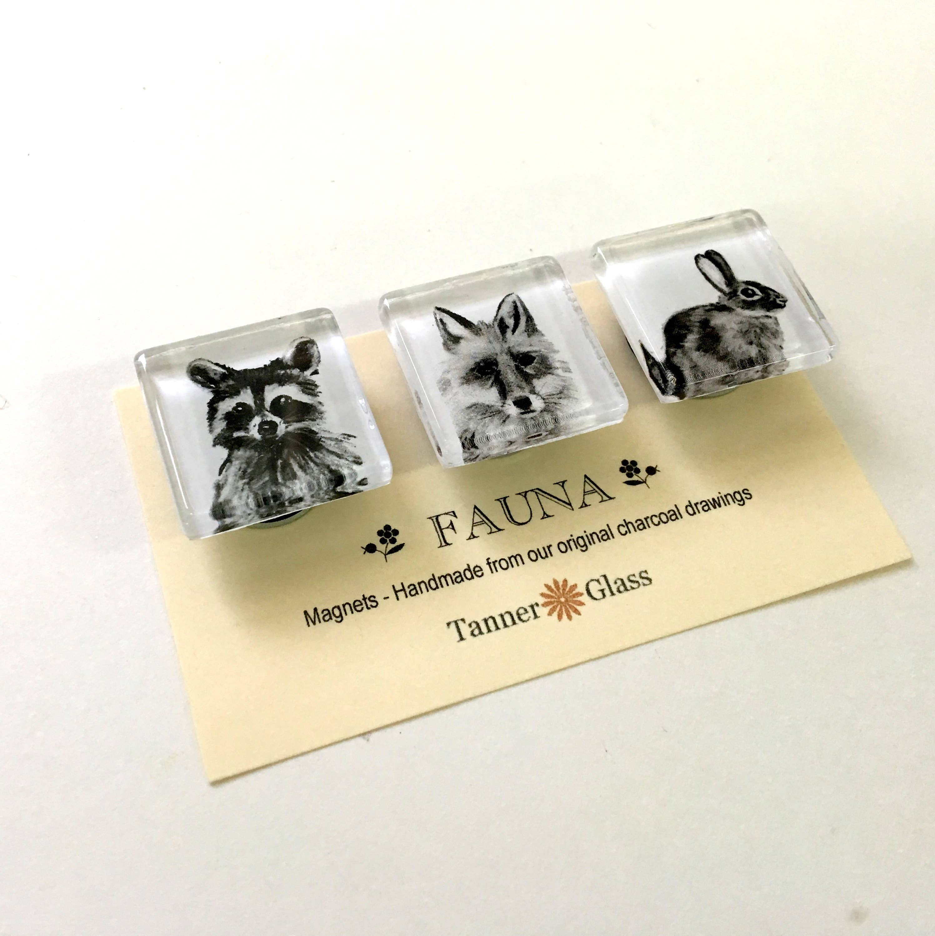 Tanner Glass - Wholesale Magnet - Magnets - Fauna Collection- 1" square, you choose the images1
