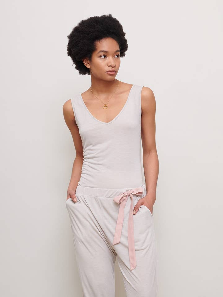 Jumpsuit mit Band in Reh für den Großhandel von Cucumber Clothing