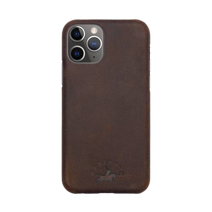 Westpolo Leather Apple Iphone 11 Pro Phone Case Brown for wholesale by WESTPOLO