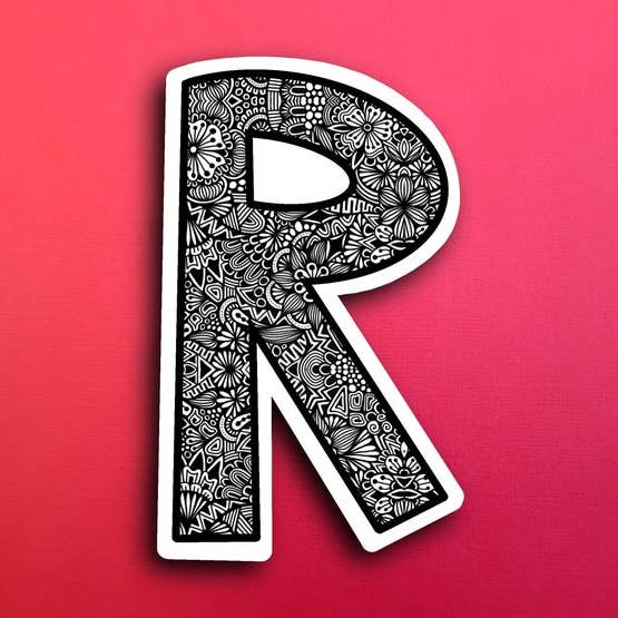 Lettre majuscule R (IMPERMÉABLE) pour la vente par Zenspire Designs