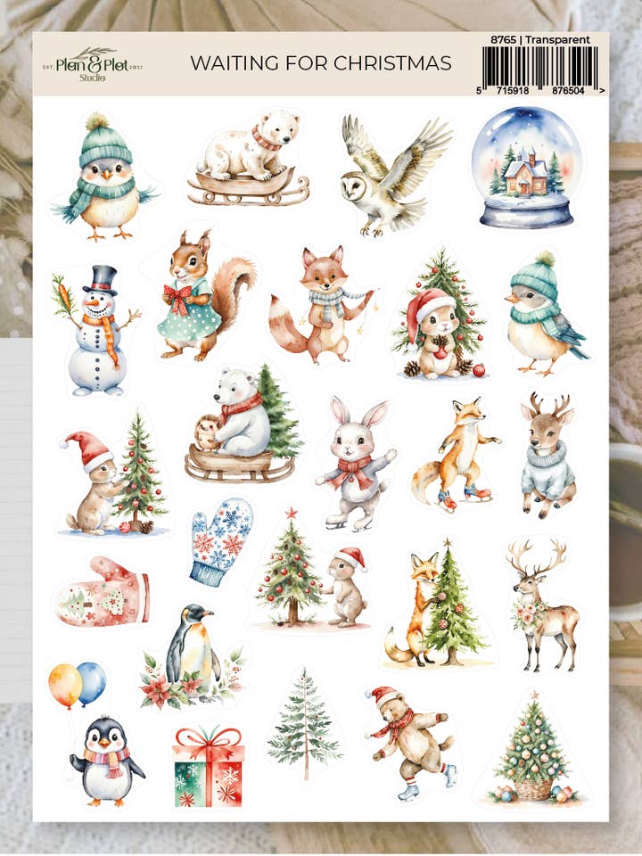 Waiting for christmas | Stickers for wholesale by Plan & Plot Studio