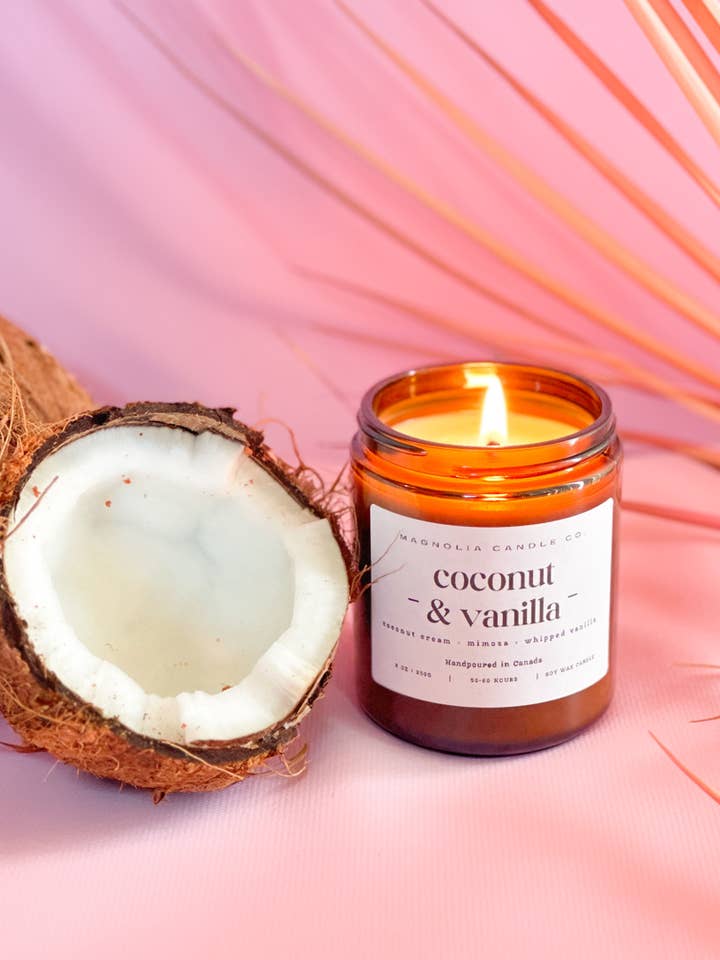 Kokosnuss + Vanille - Sommer | Frühlingskerze 8oz für den Großhandel von Magnolia Candle Company