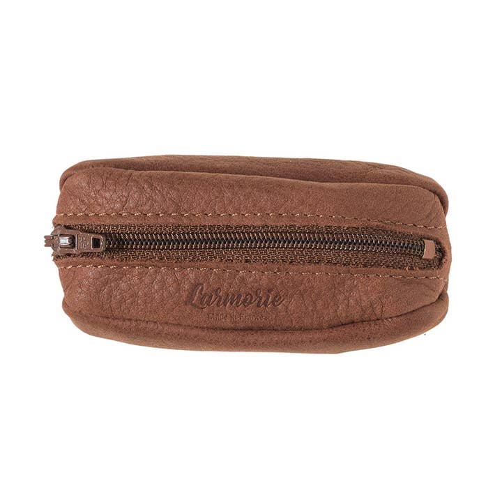 CHARLES Terre Brunie Geldbörse aus Nubukleder für den Großhandel von Larmorie Officiel